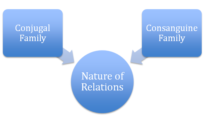 Types of family on the basis of nature of relations among the family members